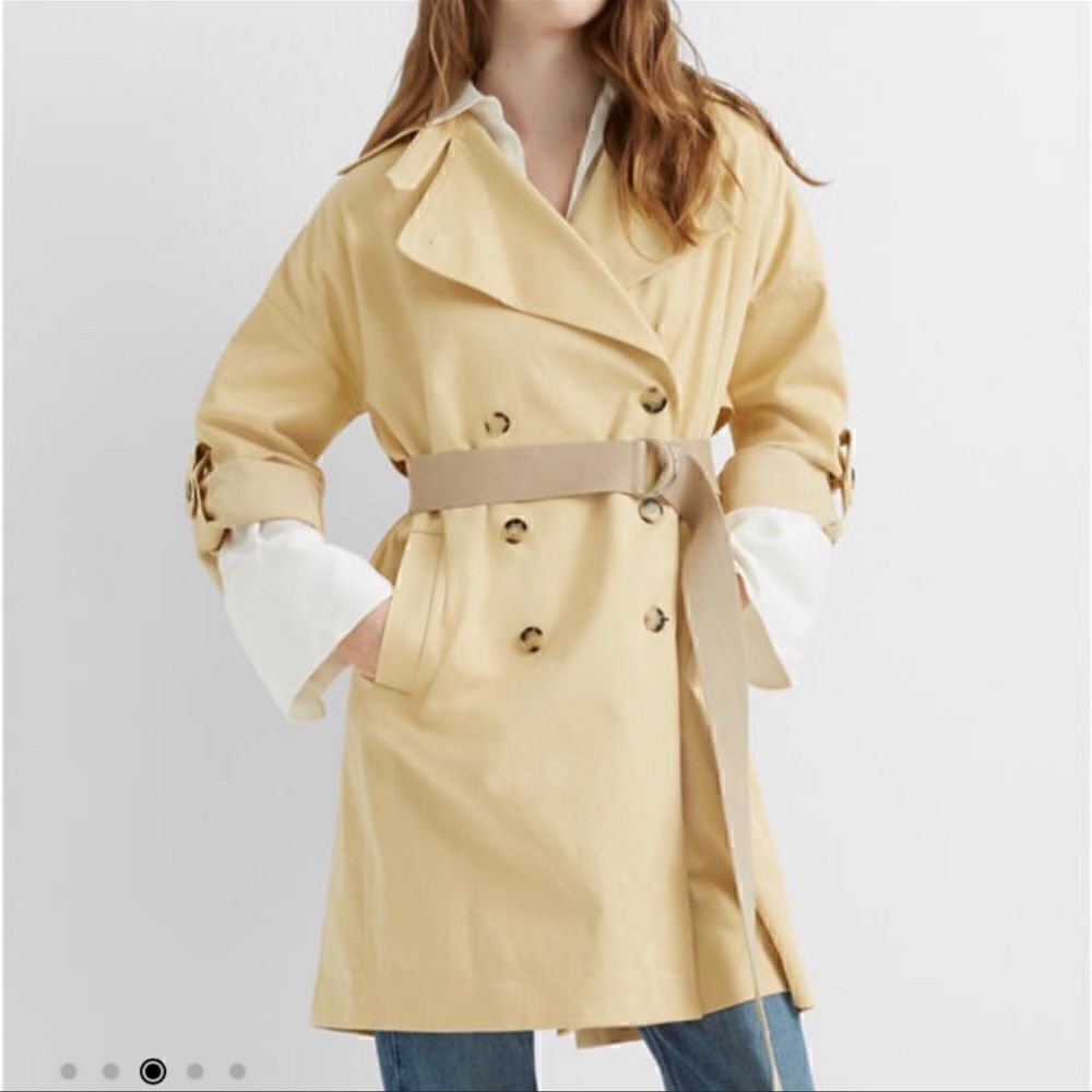 Club Monaco Belted Double Breasted Trench Coat